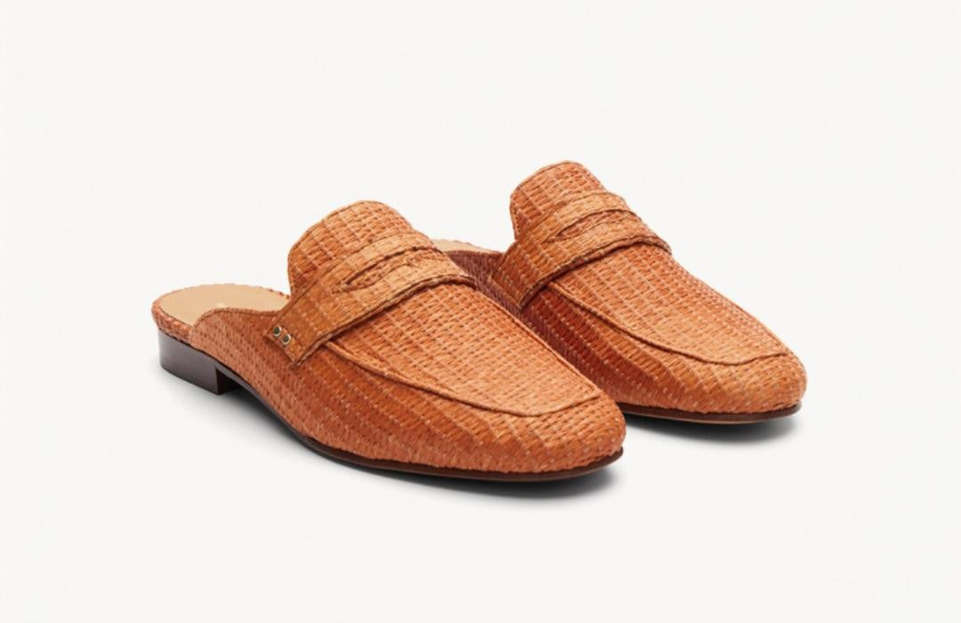 Mocassin/ Mule N° 87 Raphia Epice RIVECOUR Reste 38 et 40 !