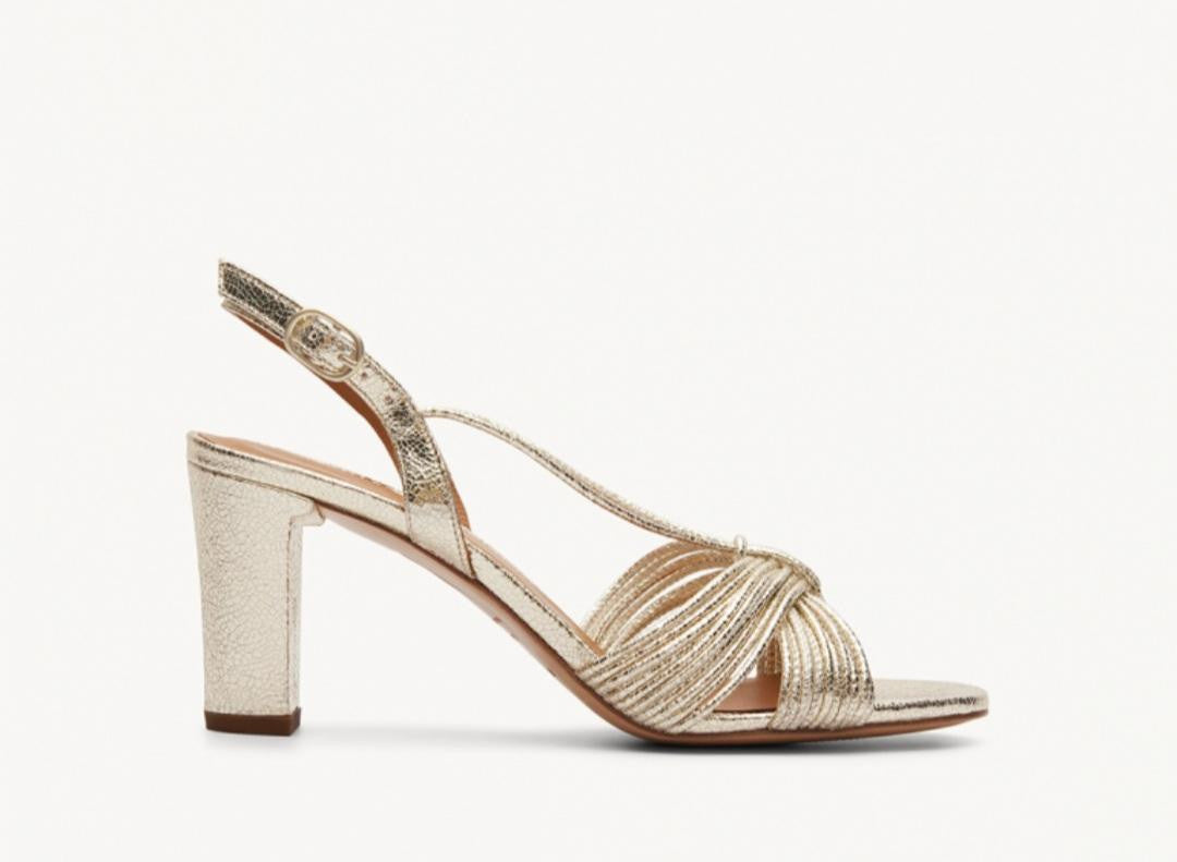 Sandale cuir Or Blanc N° 778 RIVECOUR reste 40 !