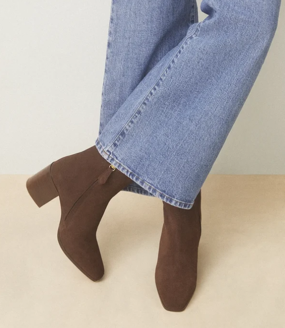 Bottine N°670 Suede Marron choco RIVECOUR
