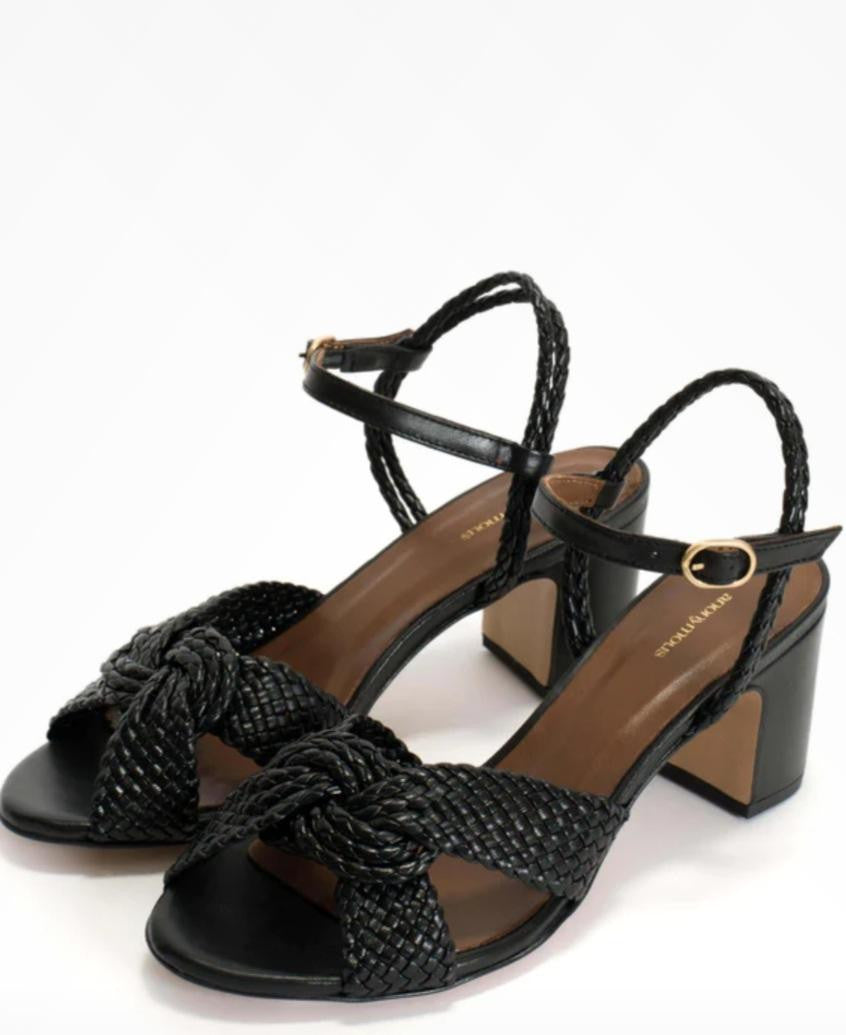 Sandale à talon DILAYA en cuir Black ANONYMOUS COPENHAGEN reste 36 !