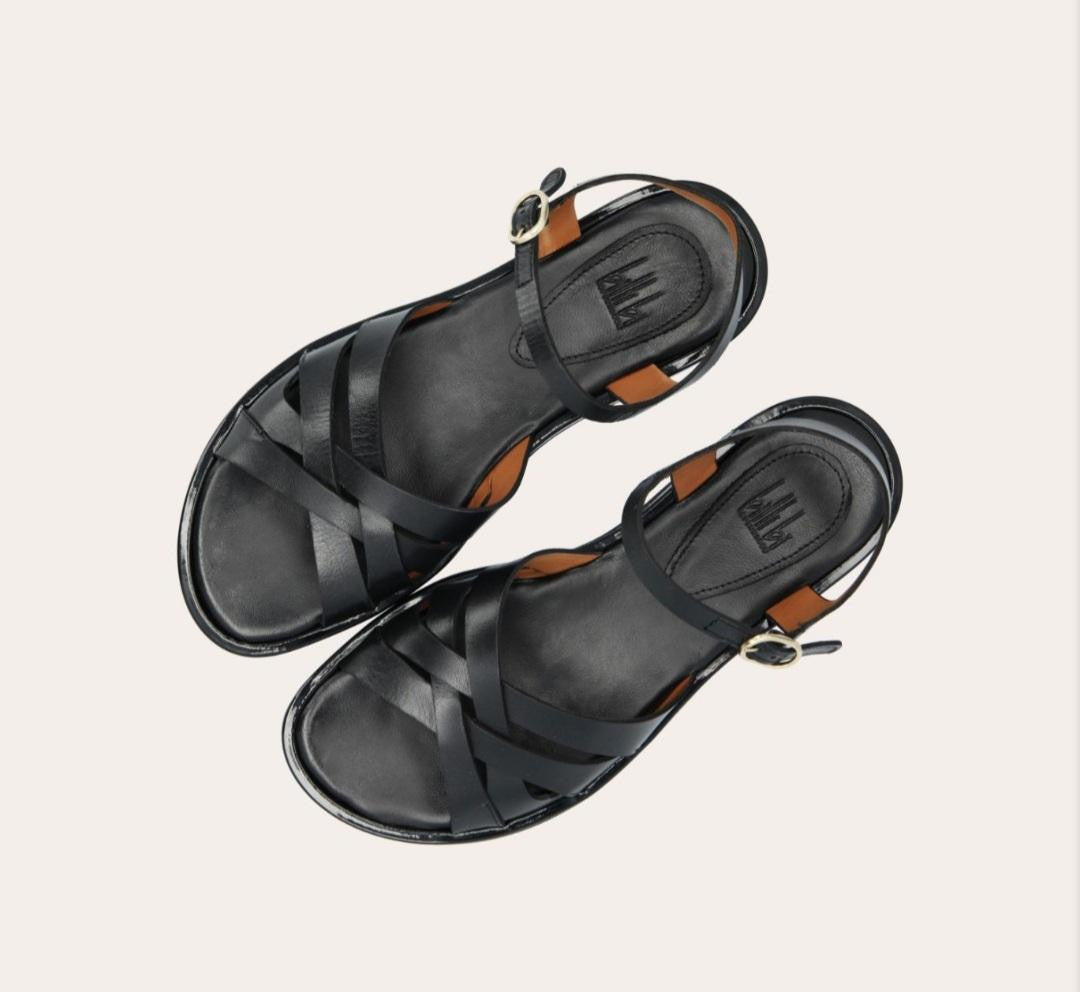 Sandale A6401 en cuir noir BILLI BI Reste 36 !