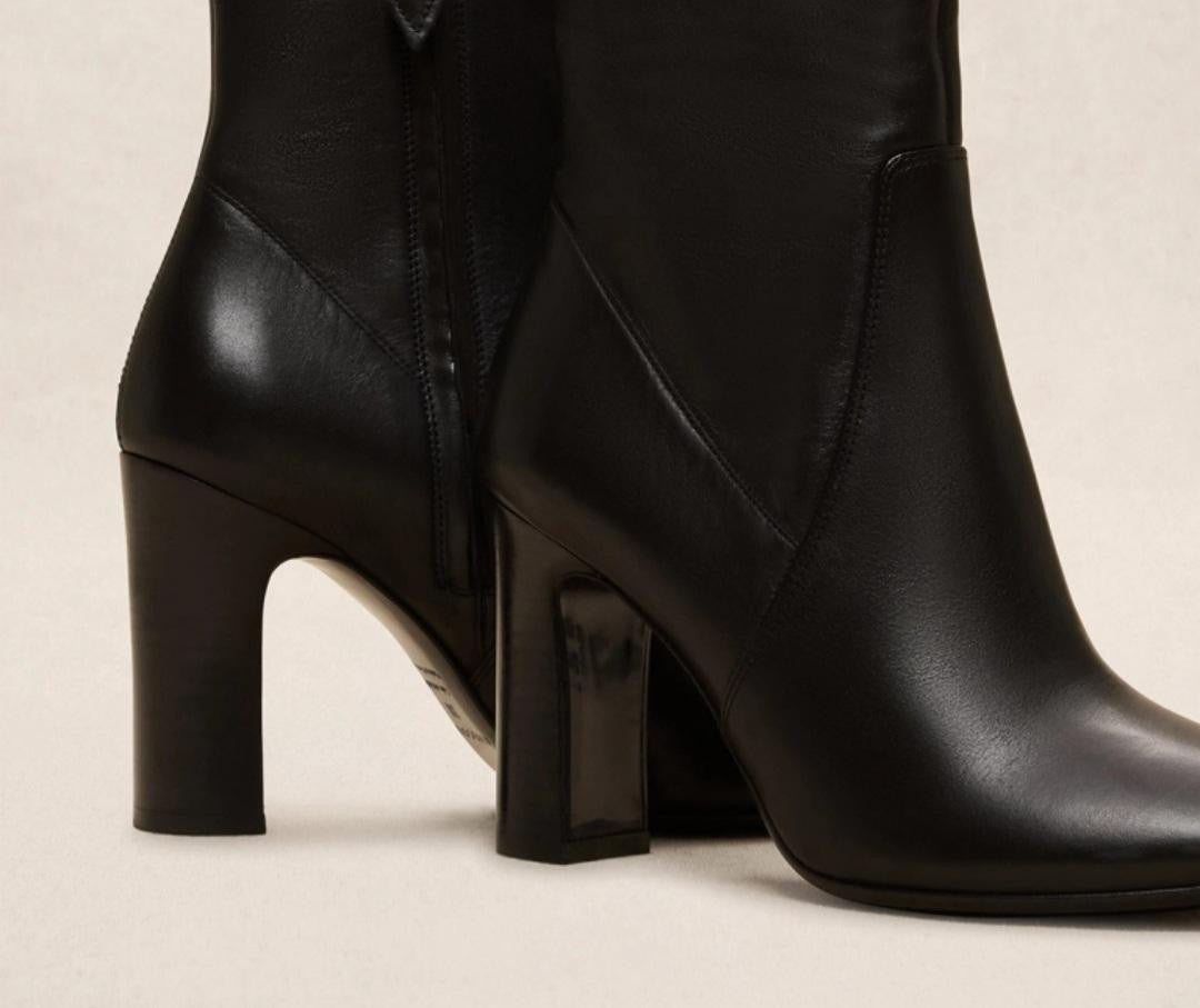 Bottine N° 92 en cuir Noir RIVECOUR Reste 36 !