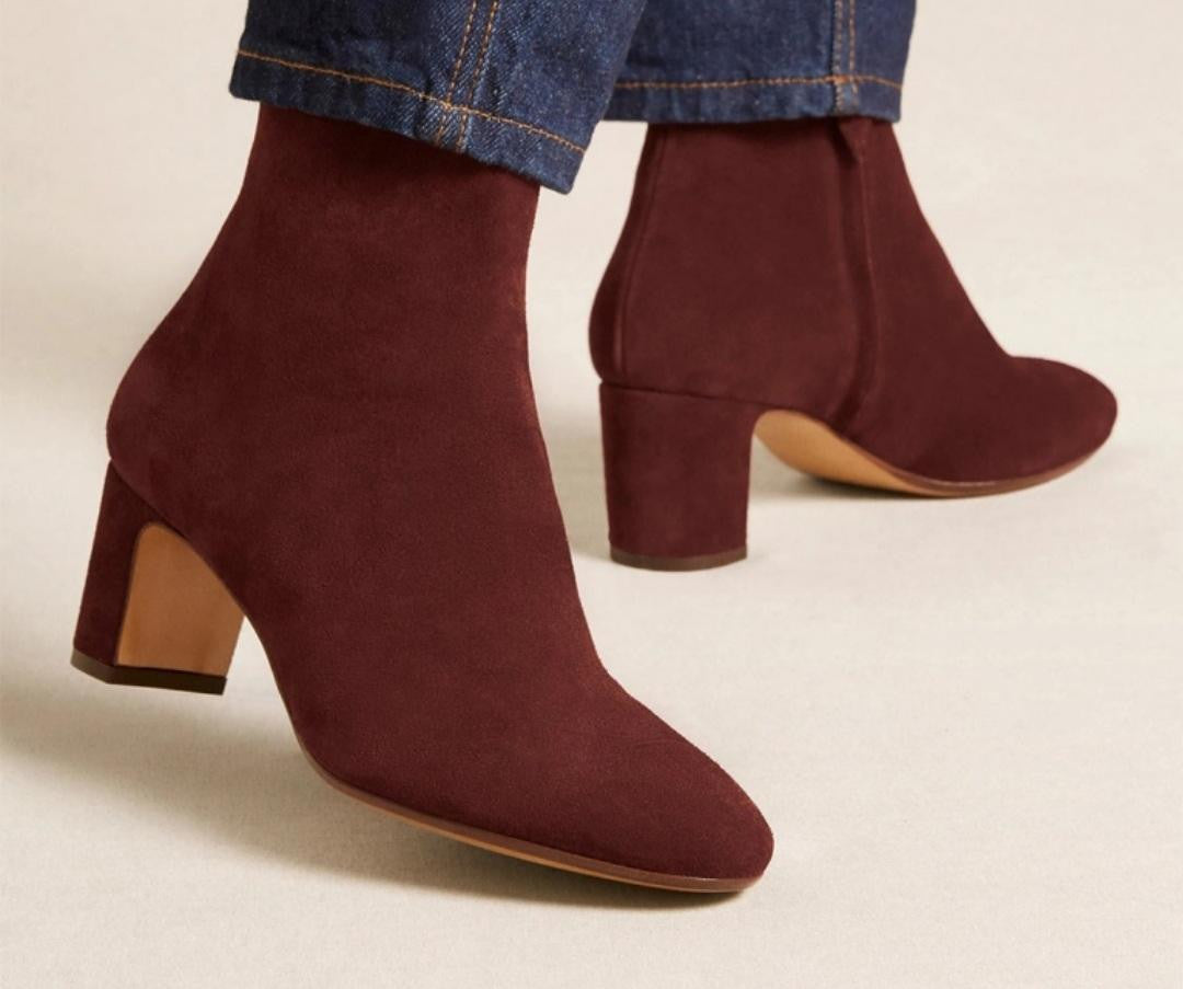 Bottine N° 290 Suède Châtaigne RIVECOUR Reste 38 et 40 !