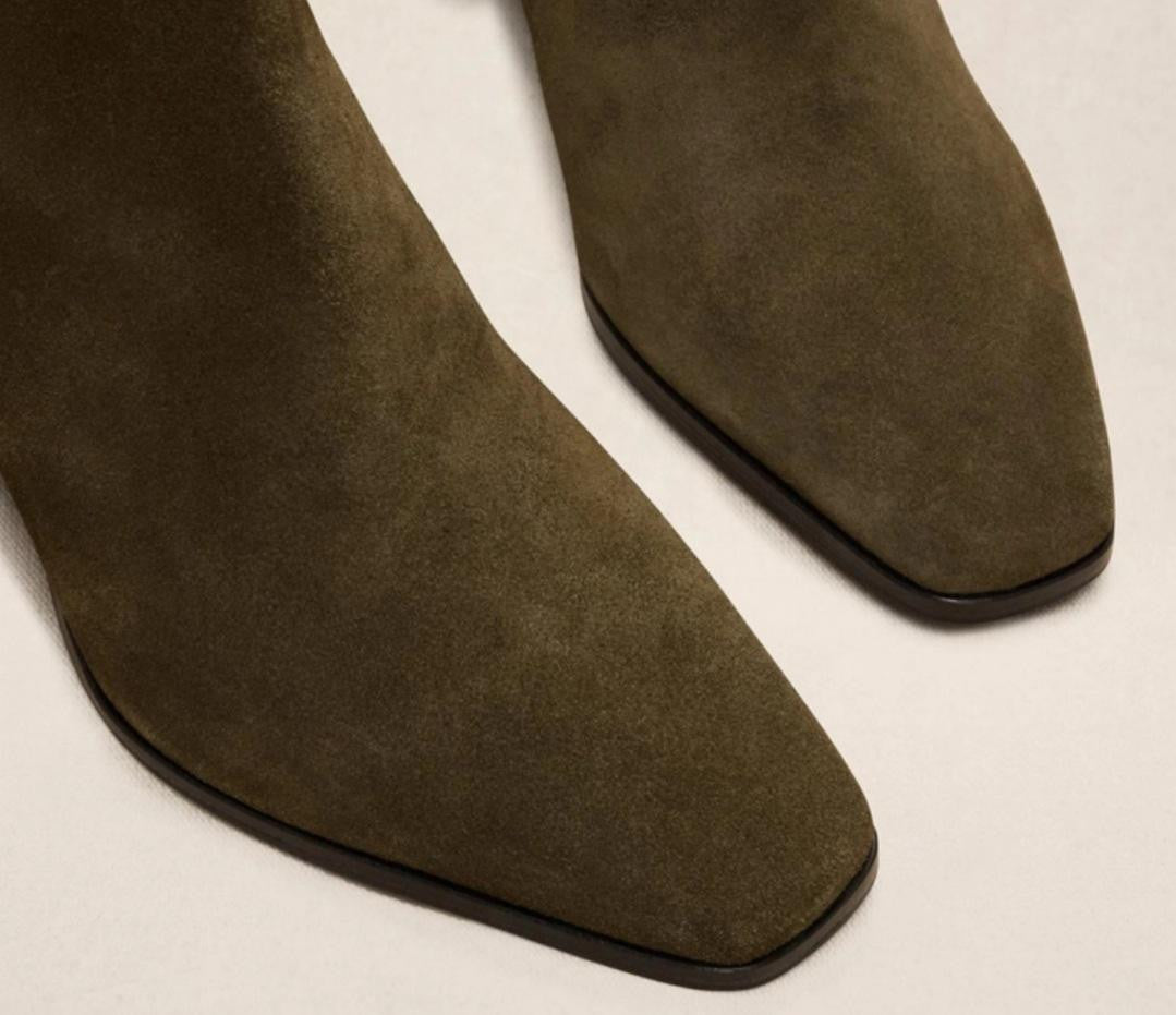 Bottine Suède Kaki N° 670 Reste 40 !