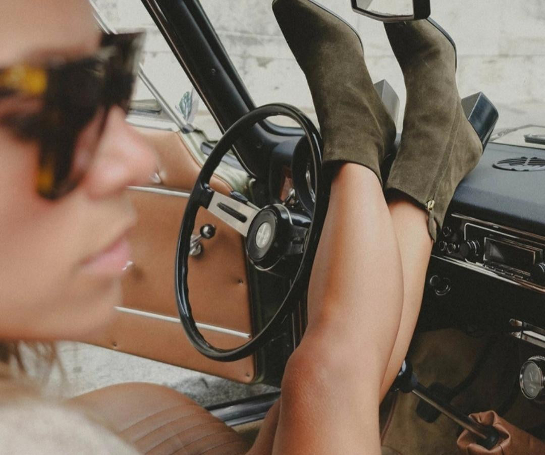 Bottine Suède Kaki N° 670 Reste 40 !