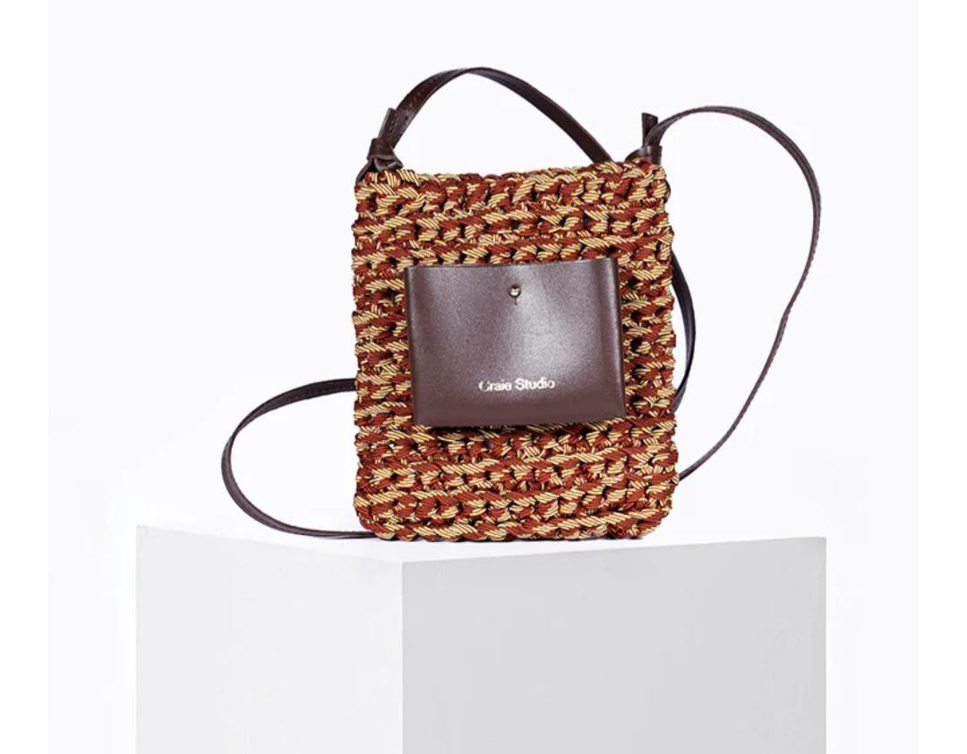 Porte-Téléphone ZEPHYR Macramé Choco CRAIE STUDIO