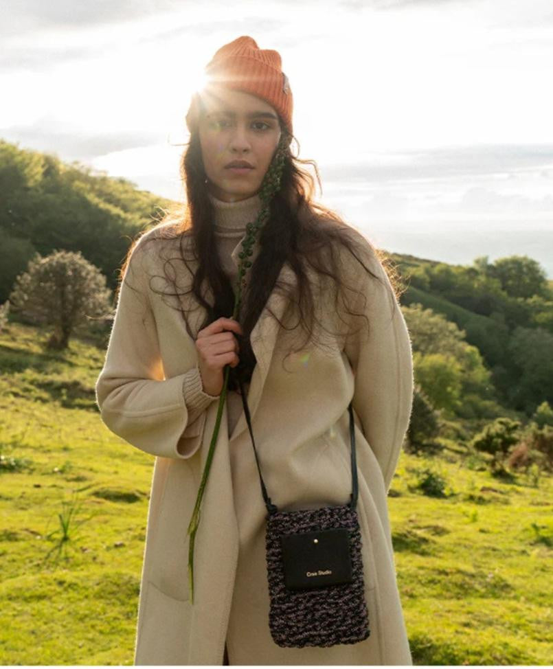 Porte-Téléphone ZEPHYR Macramé Choco CRAIE STUDIO