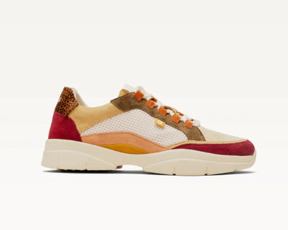 Basket Laura Bordeaux Crème Kaki ODAJE (ancien M MOUSTACHE) Reste taille 41 !