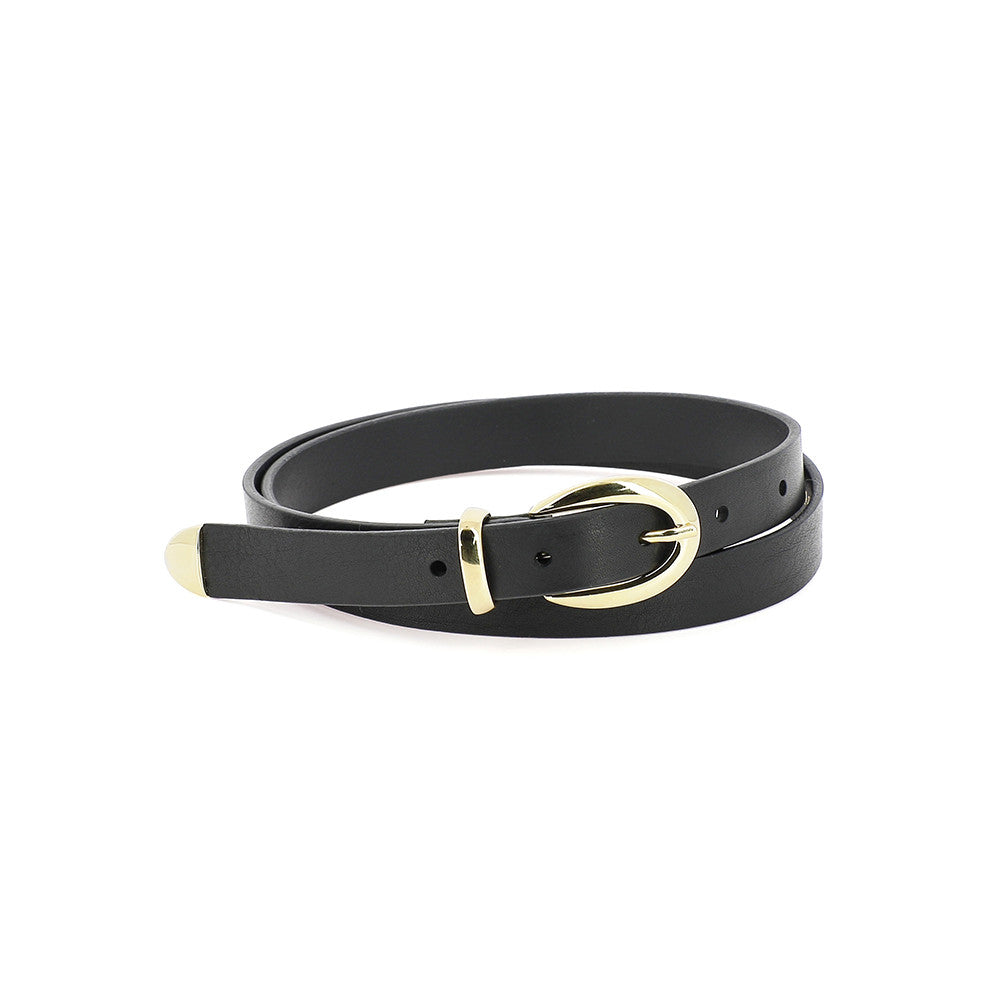 Ceinture FRIEDA en cuir noir HERBERT FRERE SOEUR