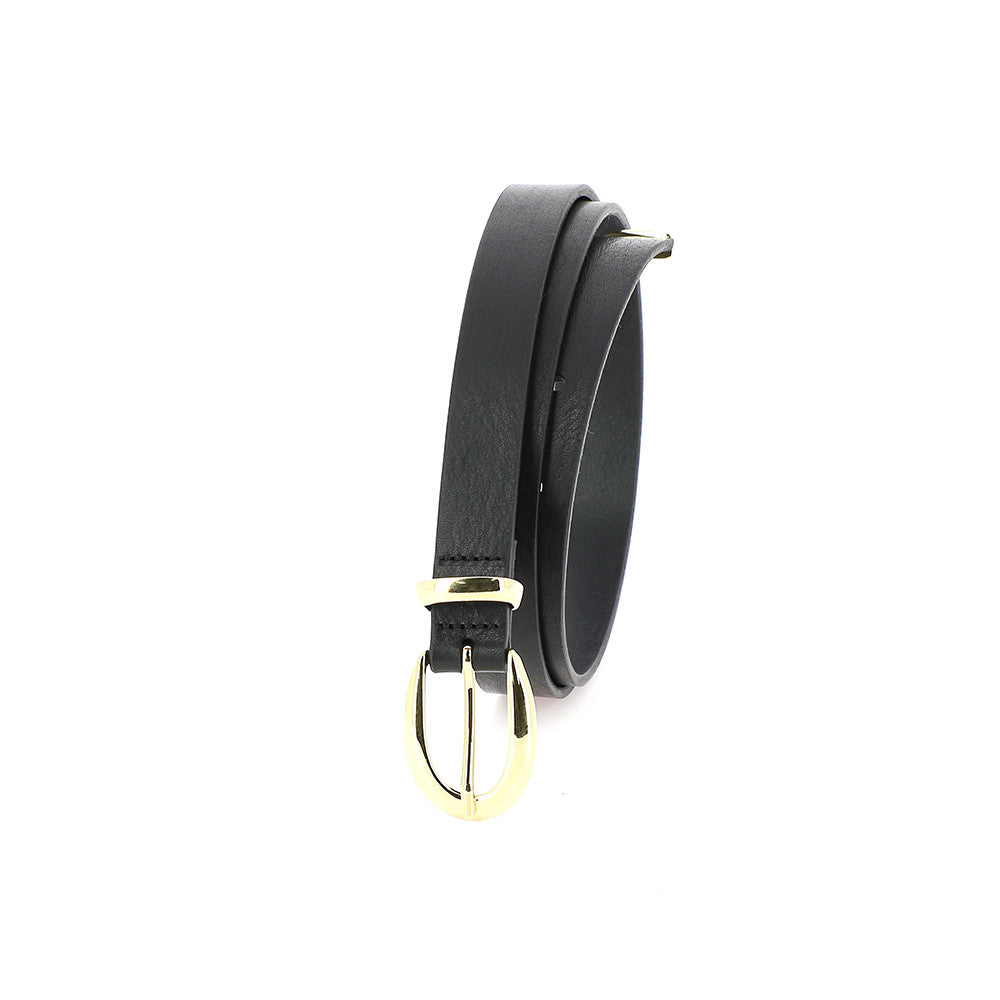Ceinture FRIEDA en cuir noir HERBERT FRERE SOEUR