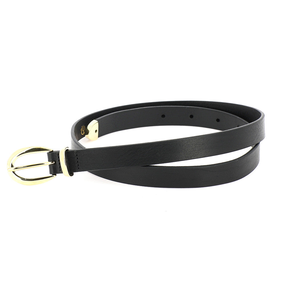 Ceinture FRIEDA en cuir noir HERBERT FRERE SOEUR