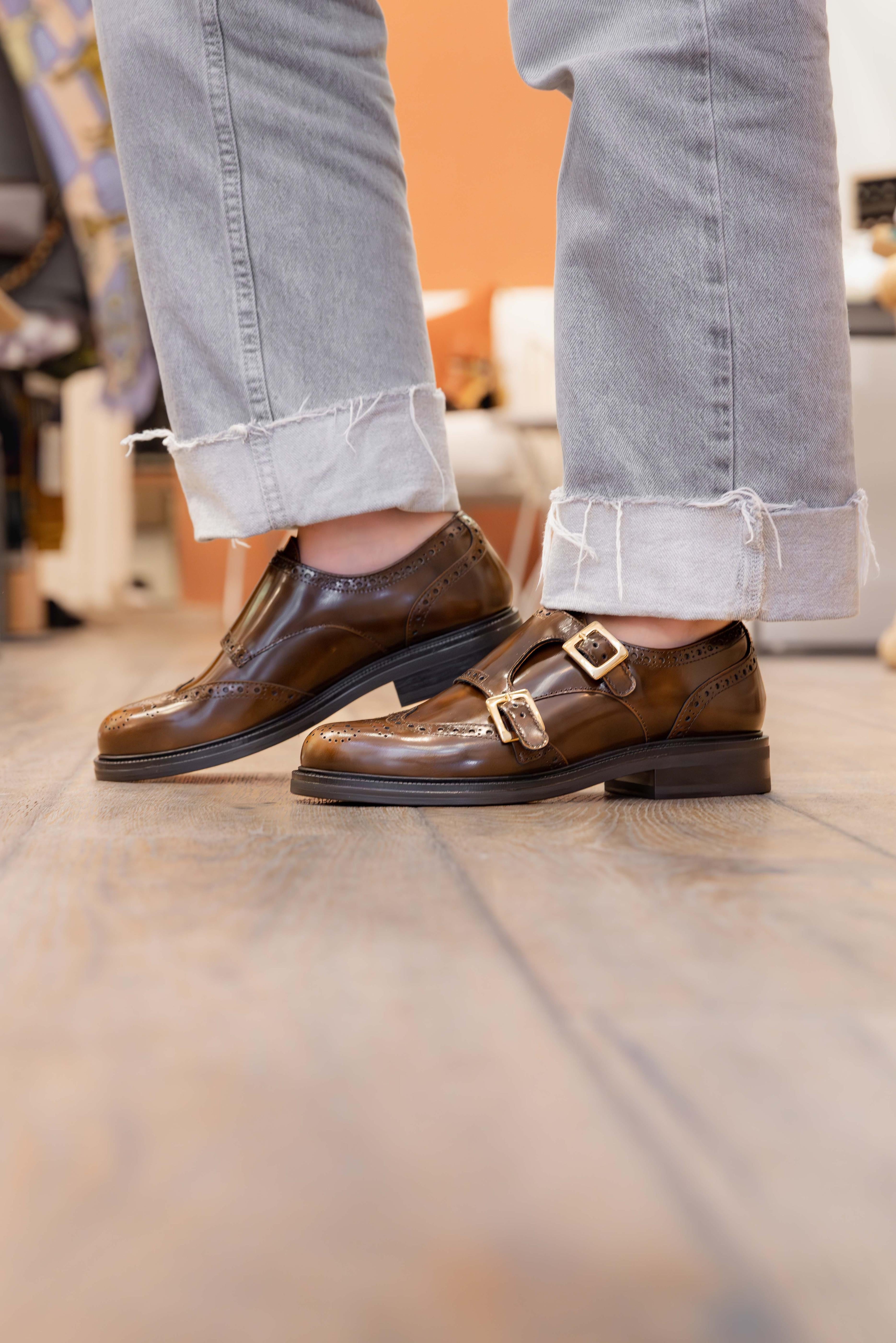 Mocassin A7017 BROWN POLIDO BILLI BI Reste 37 !