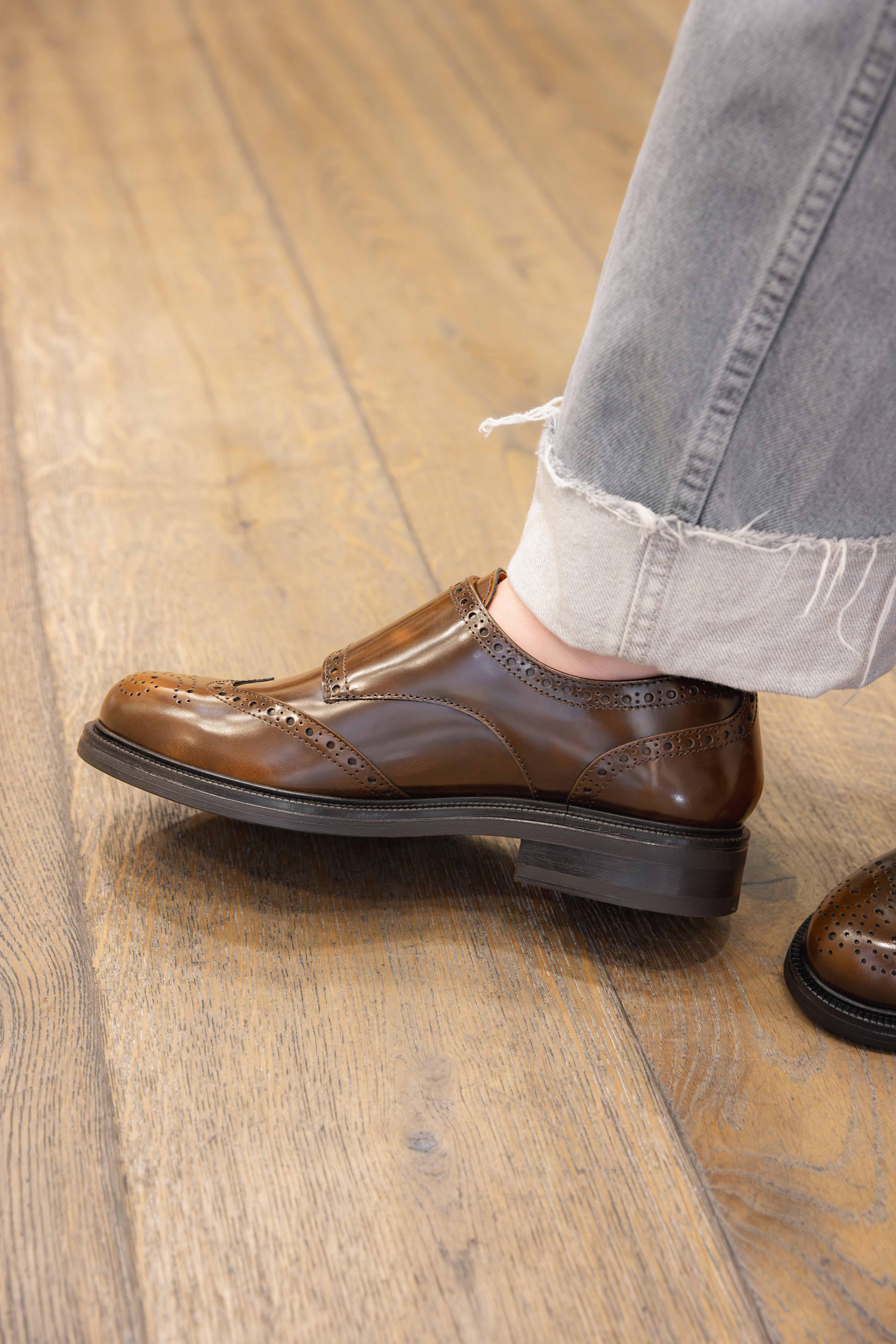 Mocassin A7017 BROWN POLIDO BILLI BI Reste 37 !