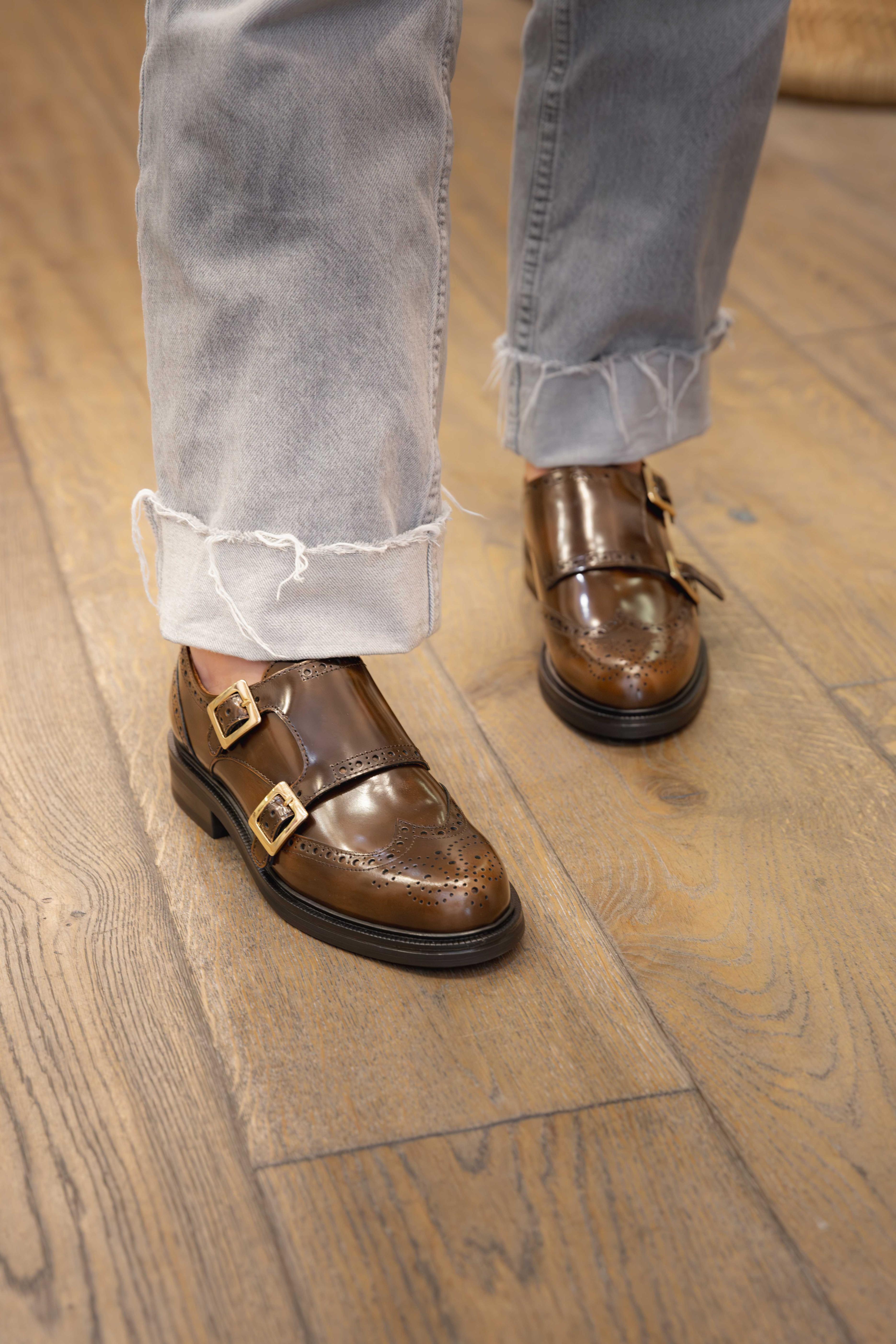 Mocassin A7017 BROWN POLIDO BILLI BI Reste 37 !