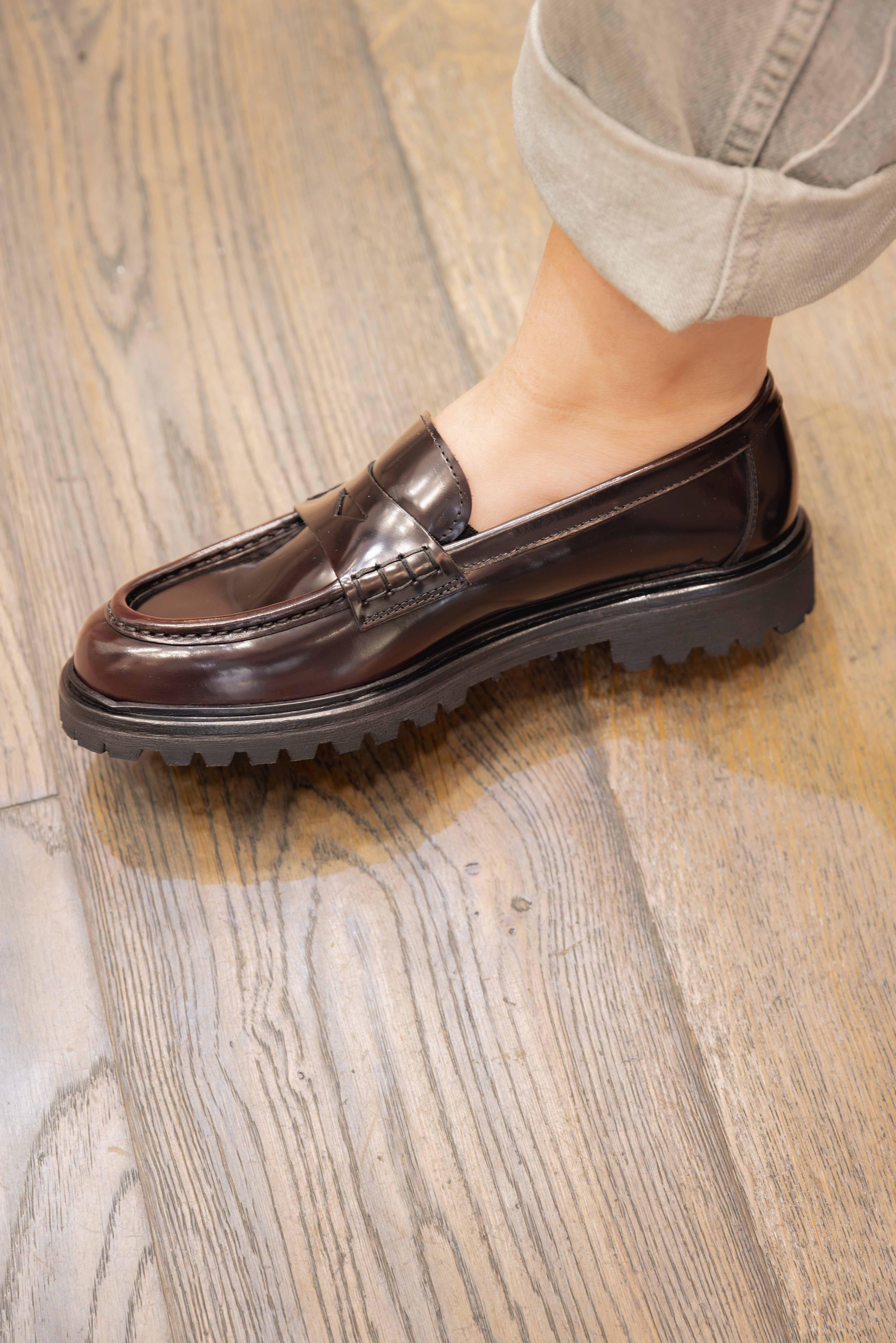 Mocassin D600 en cuir DOVER BORDEAUX ELLA FLECS Reste Taille 41 !