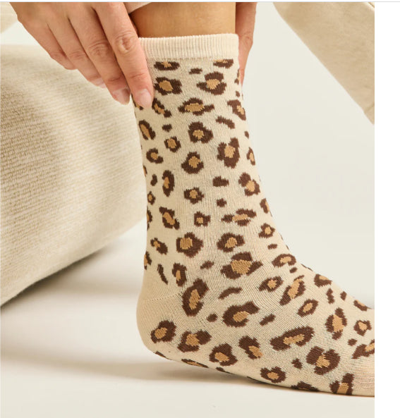 Semainier - Lot de 7 chaussettes Léopard et Paillettes femme - ODAJE ex. M MOUSTACHE