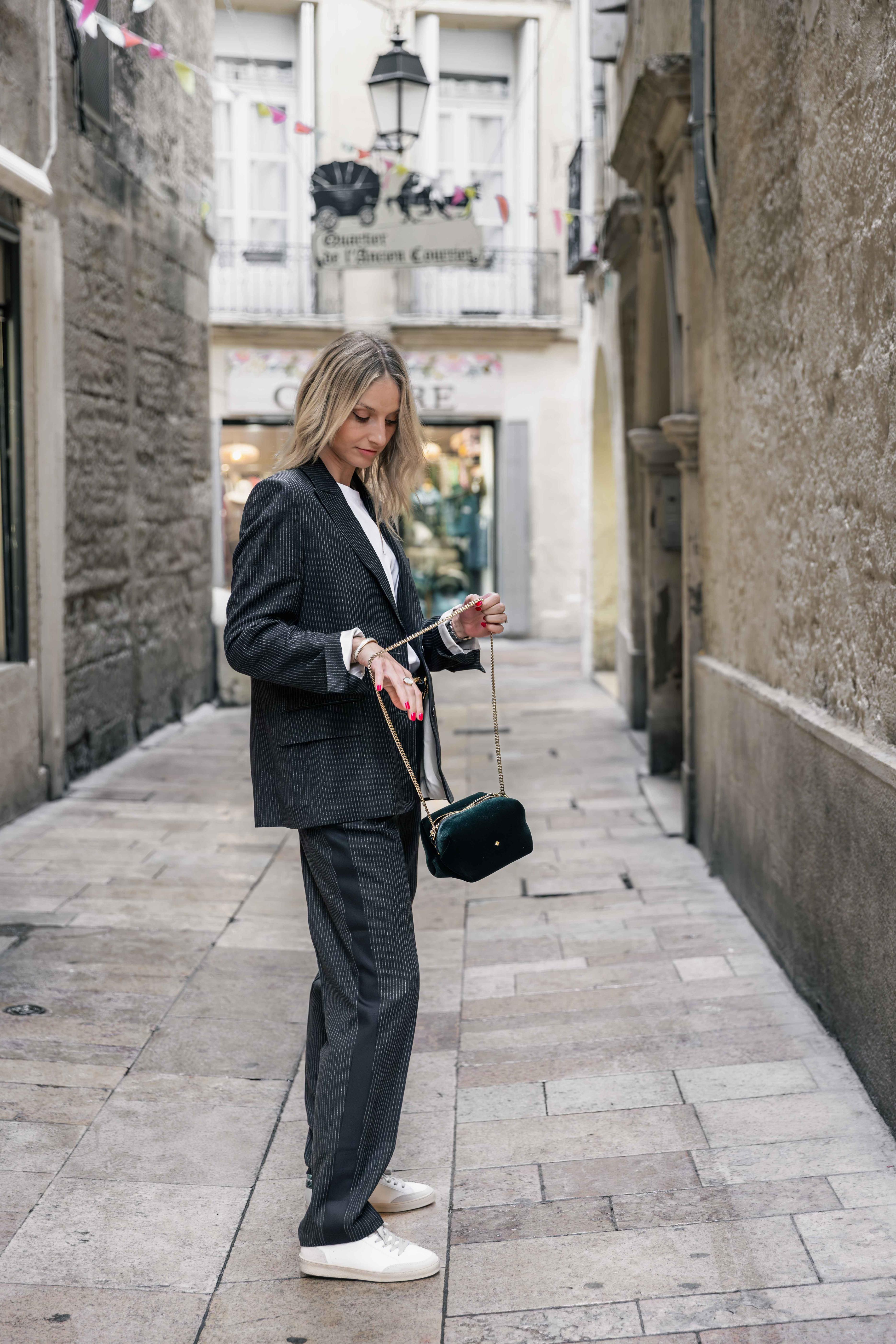 Basket N° 14 en cuir/ Blanc / Noir RIVECOUR