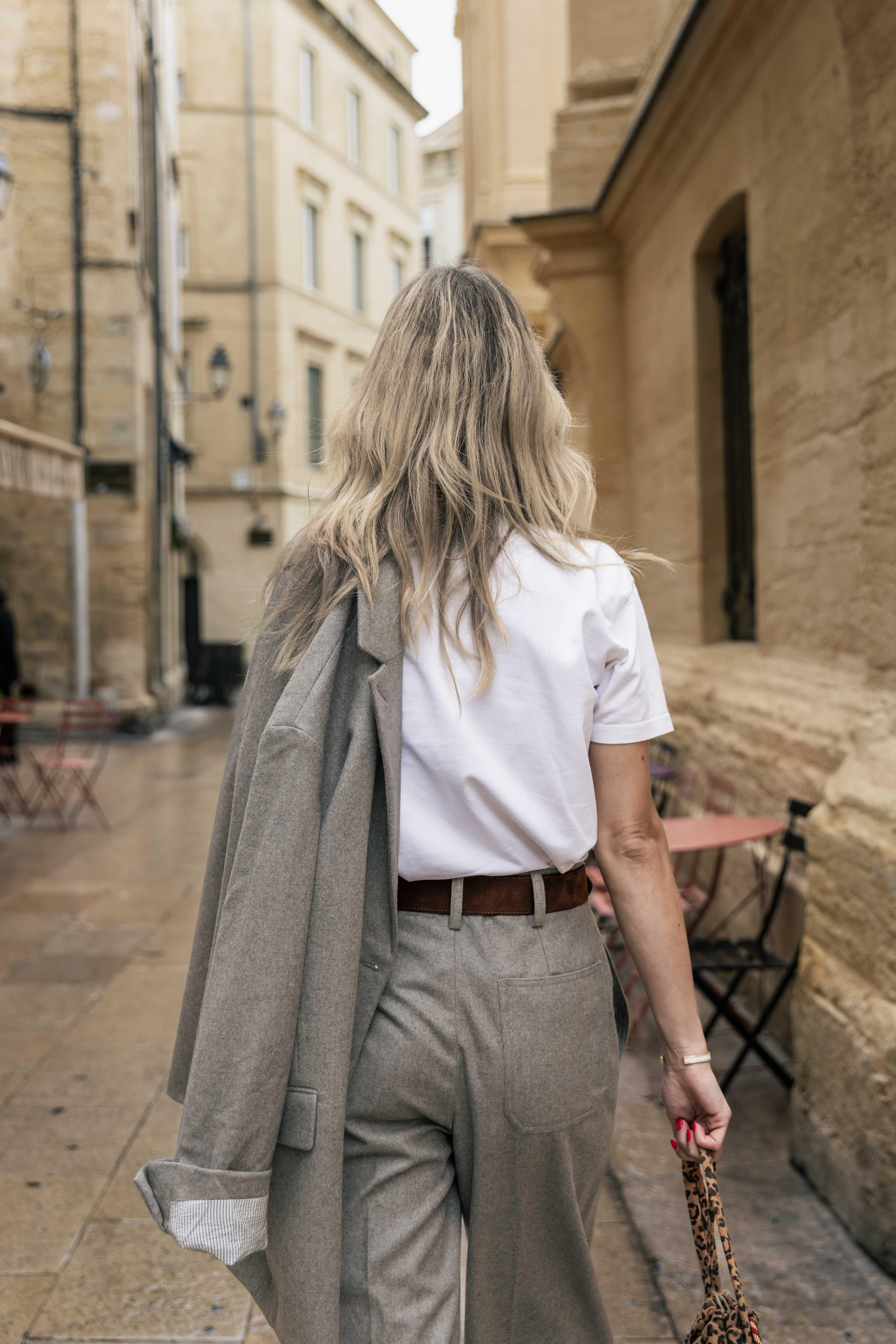 Pantalon large OLIVIER laine Taupe CHLOE STORA reste T40 !