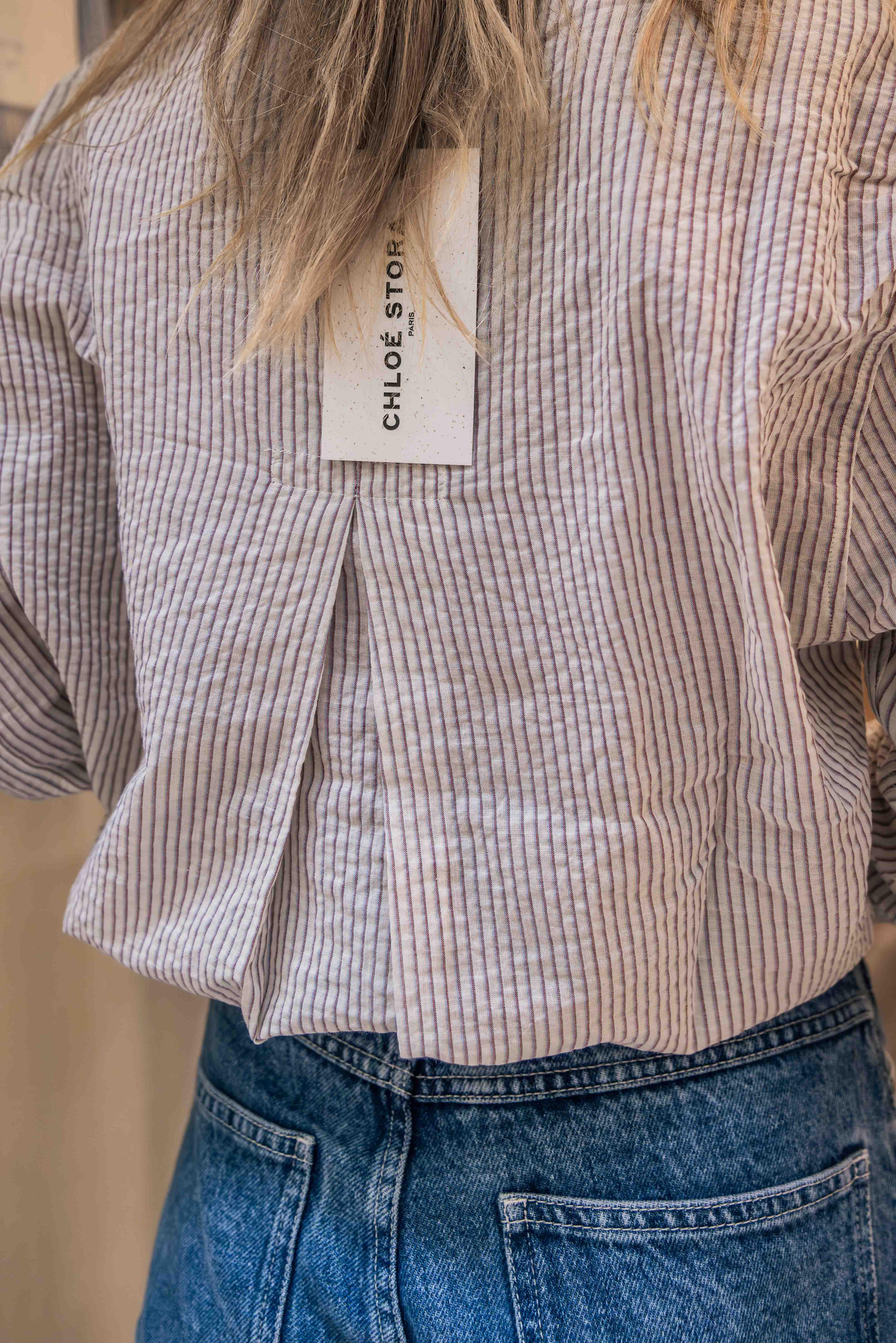 Chemise Coton Rayée CLAUDIE CHLOE STORA Reste taille 40!