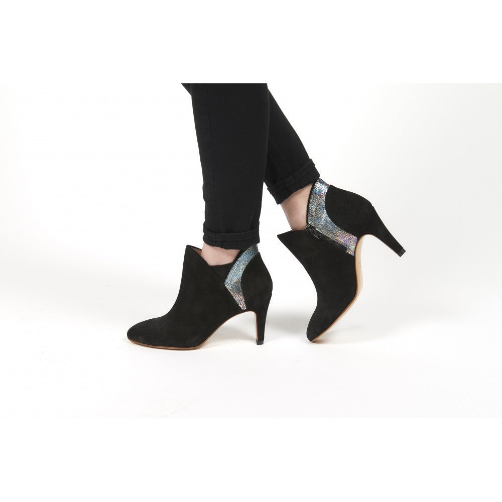 BOOTS MOSCOU veau velours noir AMESKA T41