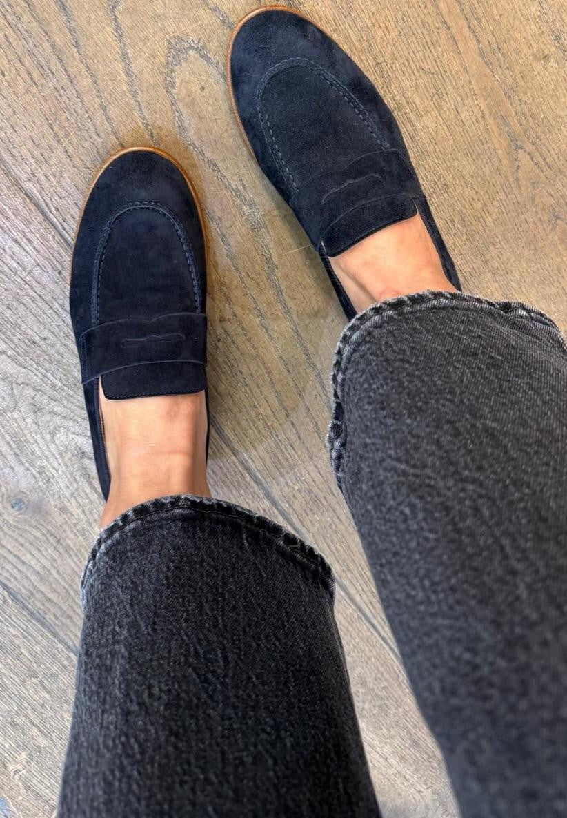 Mocassin D005 Bleu Marine ELLA Taille 38 !