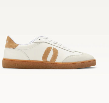 Basket LUCIA Cuir et Suède Blanc Beige ODAJE (ancien M MOUSTACHE)