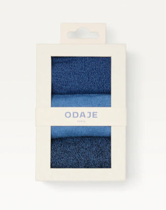 Pack de 3 chaussettes HOMME Chinées Bleu ODAJE ex M MOUSTACHE