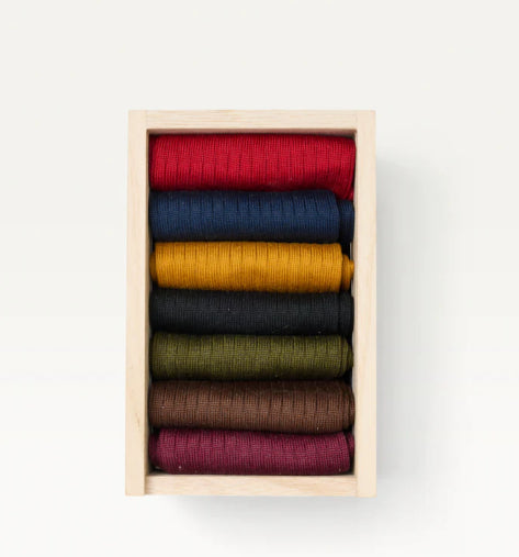 Semainier - Lot de 7 chaussettes multicolores HOMME - M MOUSTACHE