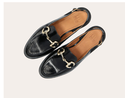 Mocassin Slingback A6340 Black Naplack BILLI BI Prix Doux dernière en 40!! !