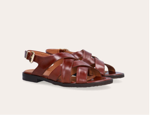 Sandale A8502 en cuir cognac BILLI BI