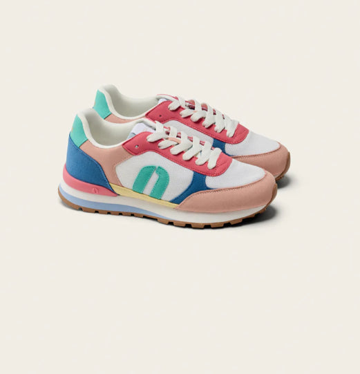 Baskets ALINE Rose Clair Blanc Rose ODAJE (ancien M MOUSTACHE)