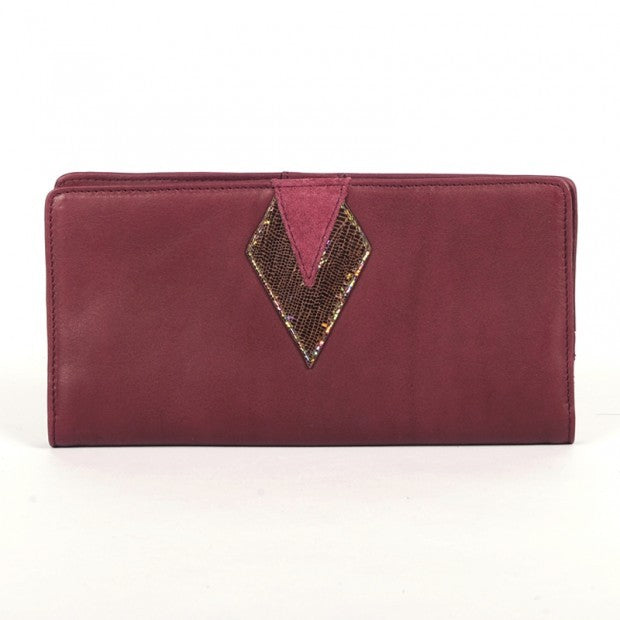 Compagnon Ibiza aubergine AMESKA Dernier !