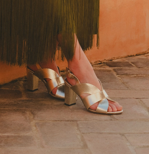 Sandale N° 55 Or Blanc RIVECOUR