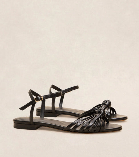 Sandales N° 155 cuir Noir RIVECOUR