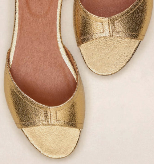 Sandale en cuir Doré N° 165 RIVECOUR