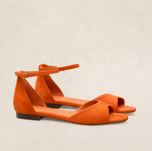 Sandale en suède Orange N° 165 RIVECOUR