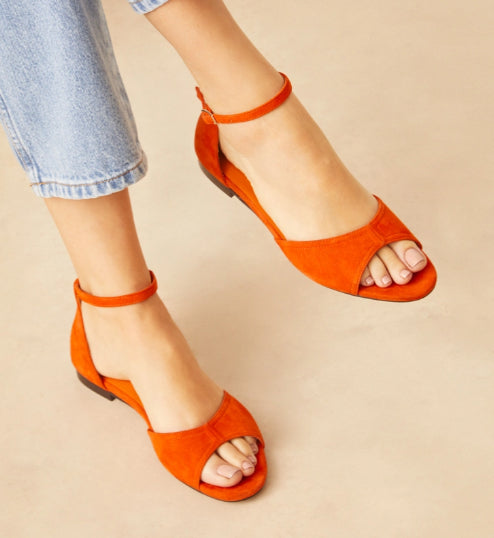 Sandale en suède Orange N° 165 RIVECOUR