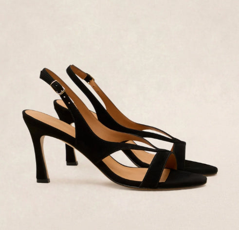 Sandale N° 798 Suède Noir RIVECOUR Reste 38 et 40 !