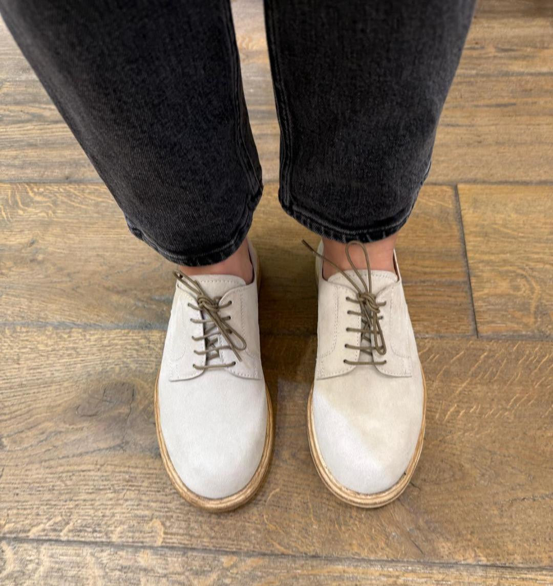 Derbies D510 Daim Crème ELLA ITALIE