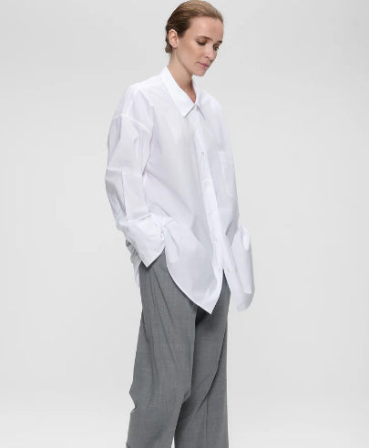 Chemise blanche Oversize en Popeline de Coton ZENGGI
