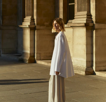 Chemise blanche Oversize en Popeline de Coton ZENGGI