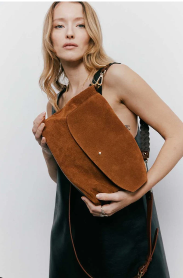 Sac bandoulière BENSON velours Castagna HERBERT FRERE SOEUR
