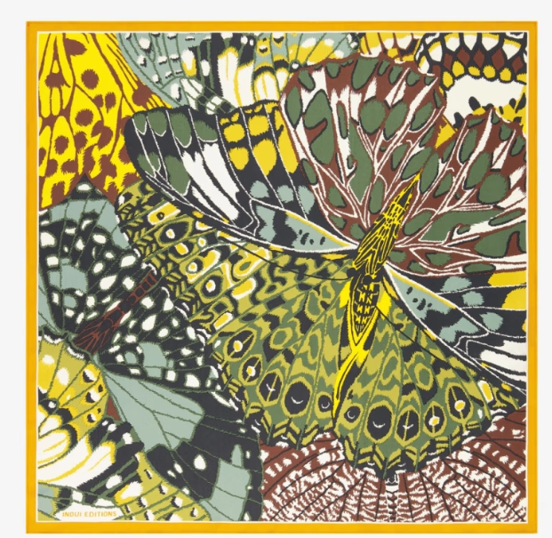 Carré 65 x 65 PAPILLONS Vert Inoui Editions Dernier !