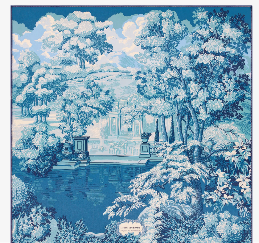 Carré 130 X 130 COME Bleu Canard Inoui Editions
