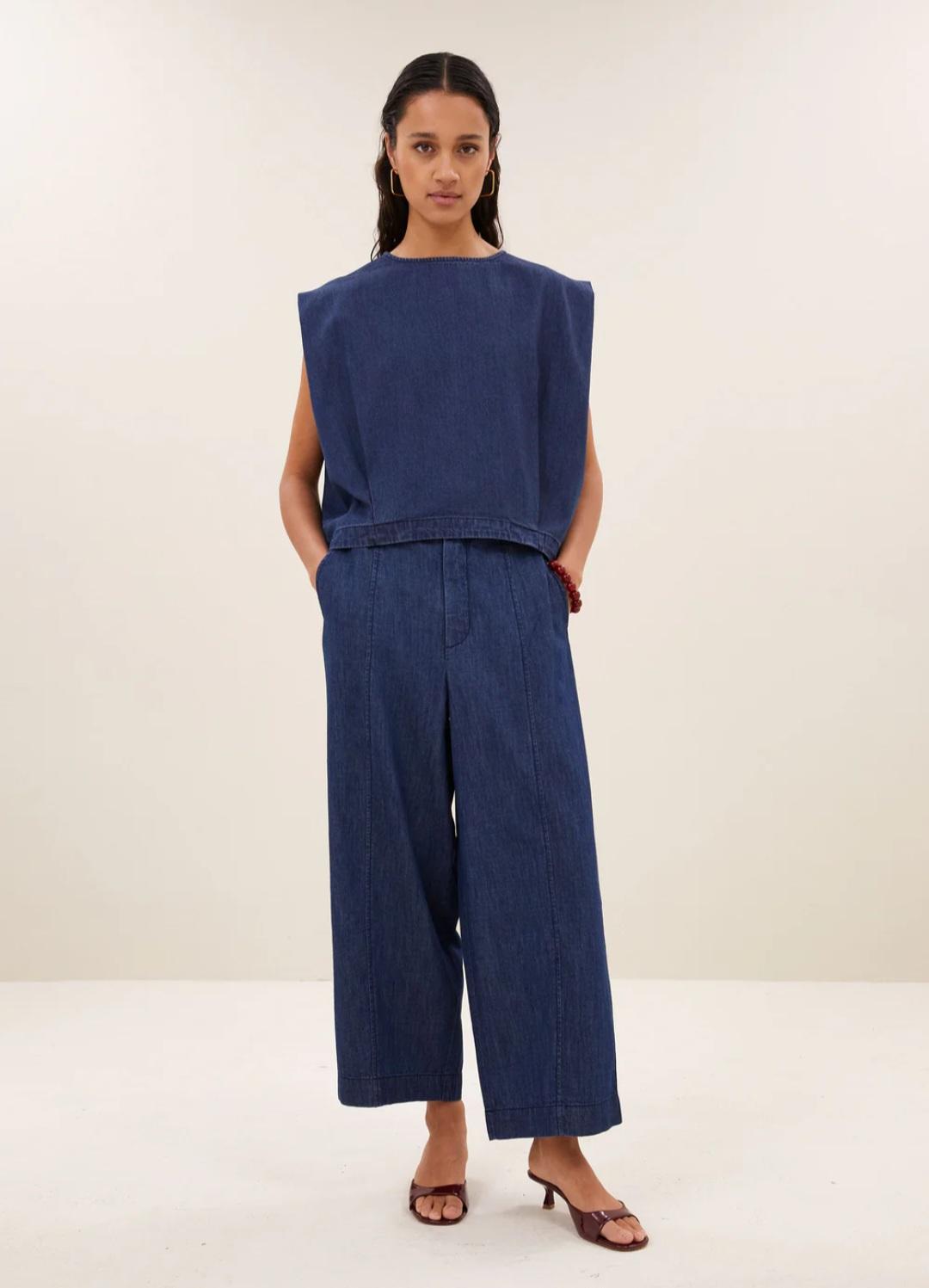 Pantalon FUJI dark denim doré BY BAR NEW NEW !