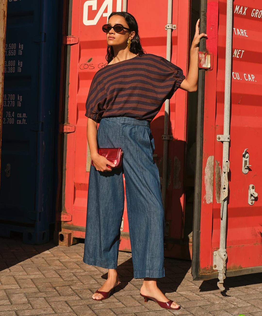 Pantalon FUJI dark denim doré BY BAR NEW NEW !