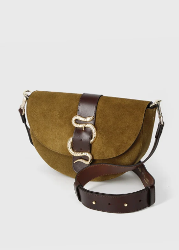 Sac en cuir GABIE CRUSH Bonze Choco HERBERT FRERE SOEUR