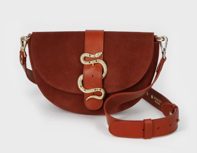 Sac en cuir GABIE CRUSH Bi Mat Wine HERBERT FRERE SOEUR