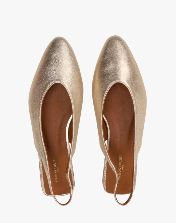 Ballerine Mariana doré MAISON TOUFET