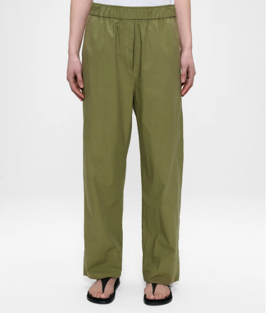 Pantalon SOPHIE en popeline de coton Kaki ZENGGI X05-1024